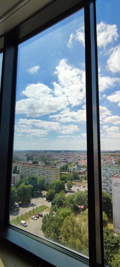 Aleda Tower, 14 Floor, Balkon Apartment Szczecin Exterior foto