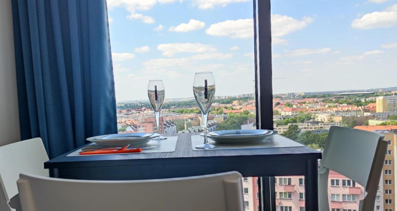 Aleda Tower, 14 Floor, Balkon Apartment Szczecin Exterior foto
