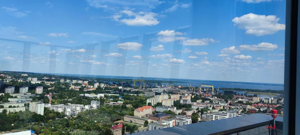 Aleda Tower, 14 Floor, Balkon Apartment Szczecin Exterior foto