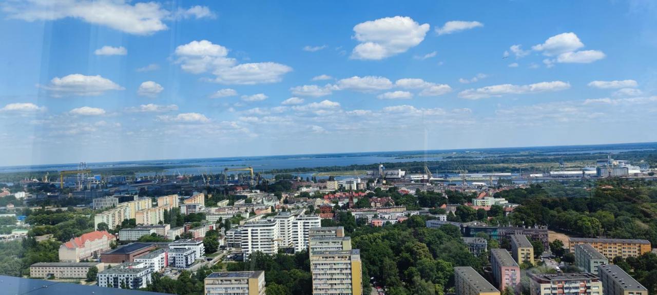 Aleda Tower, 14 Floor, Balkon Apartment Szczecin Exterior foto
