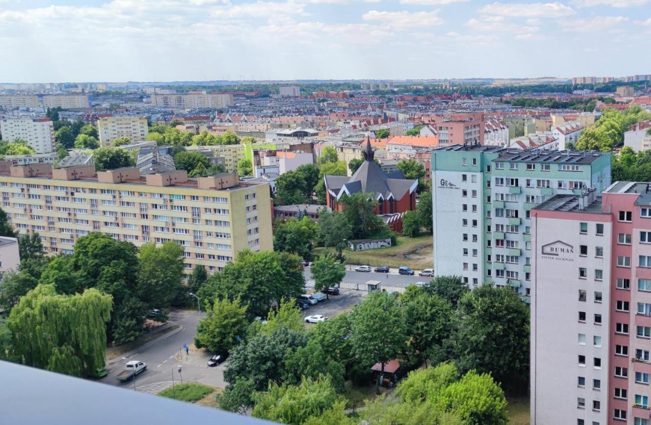 Aleda Tower, 14 Floor, Balkon Apartment Szczecin Exterior foto