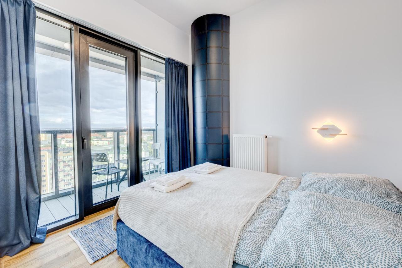 Aleda Tower, 14 Floor, Balkon Apartment Szczecin Exterior foto
